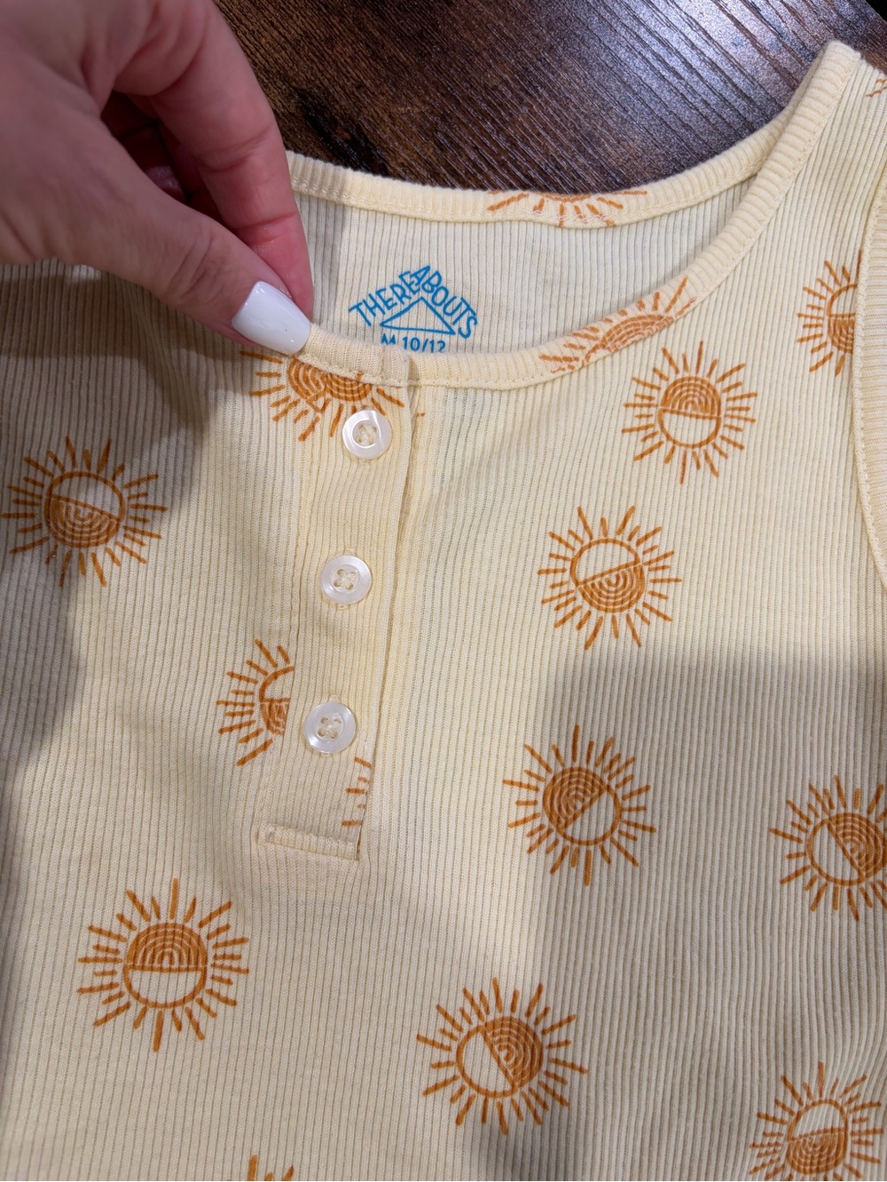 Thereabouts Sun Print Ribbed Tank Top - Yellow - Picture 2 of 4